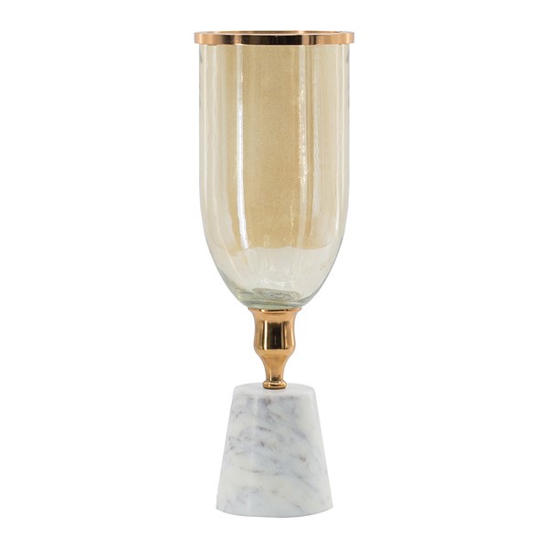 Изображение Стеклянная ваза с мраморной основой