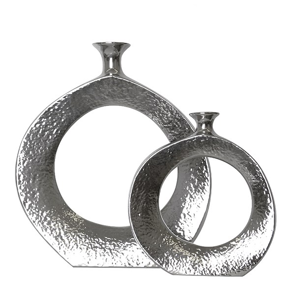 Изображение Ваза круглая серебро керамика