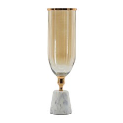 Изображение Стеклянная ваза с мраморной основой большой
