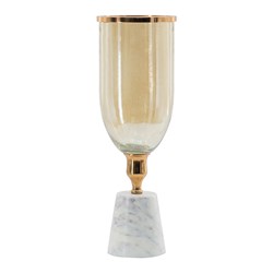 Изображение Стеклянная ваза с мраморной основой маленькой