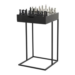 Изображение Стол с шахматами С-образный черный