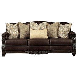 Изображение Трехместный кожаный диван серии Embrook 